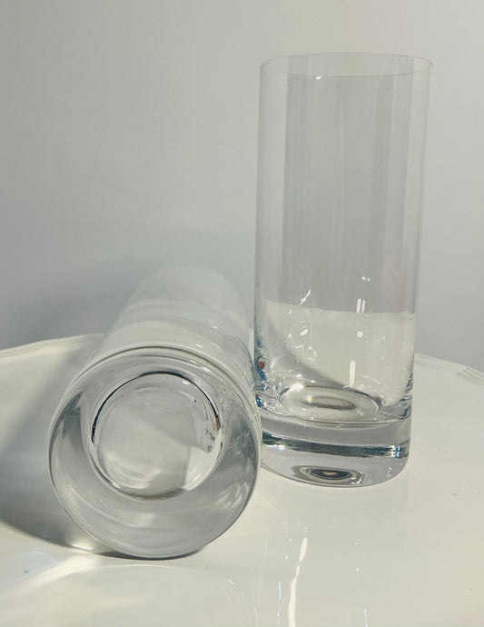 Stôlzle Lausitz Set of 2 juice long weighted bottom glasses, 6”high and 12.75 oz made in Germany