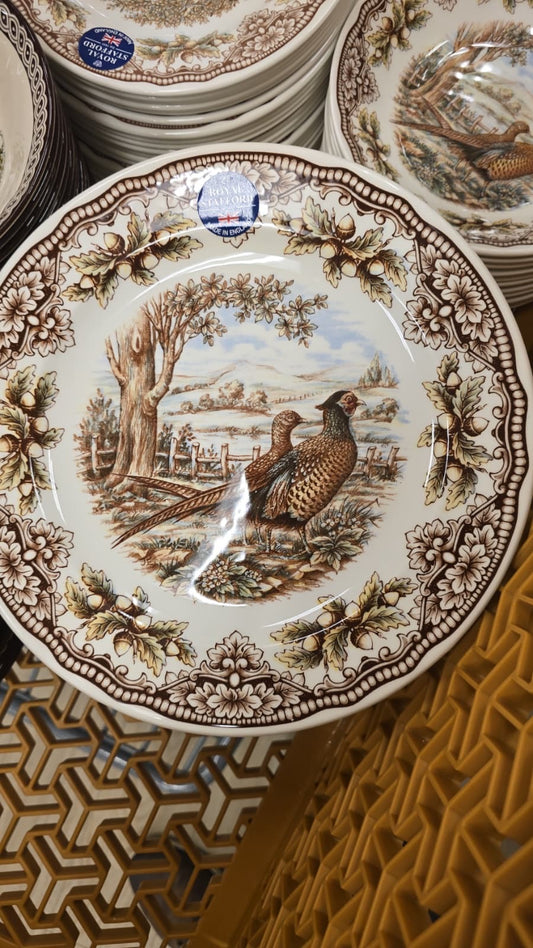 Royal Stafford Homeland Pheasant Salad Plate 8.1/4- Discontinued Victorian English Pottery