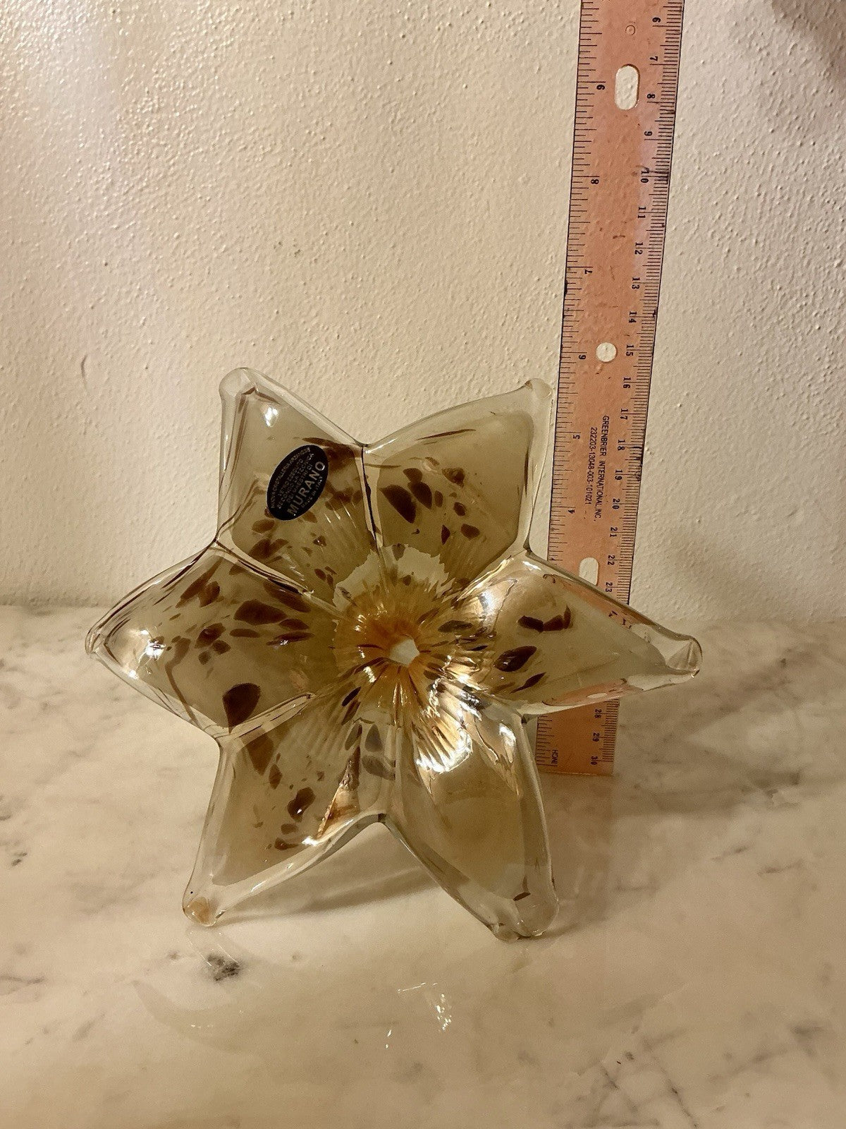 This Is A Murano-style Art Glass Flower Made In Italy. Beautiful