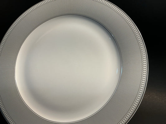 Grace Teaware Silver Stripes Border Dinner Plate 10