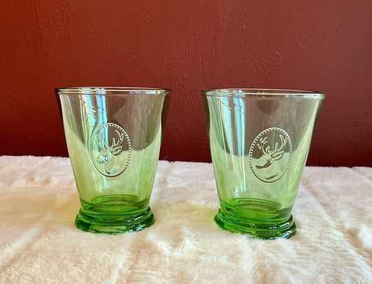 La Rochère Green Emerald Tumbler Drinking Glasses 9.2 Oz mint green