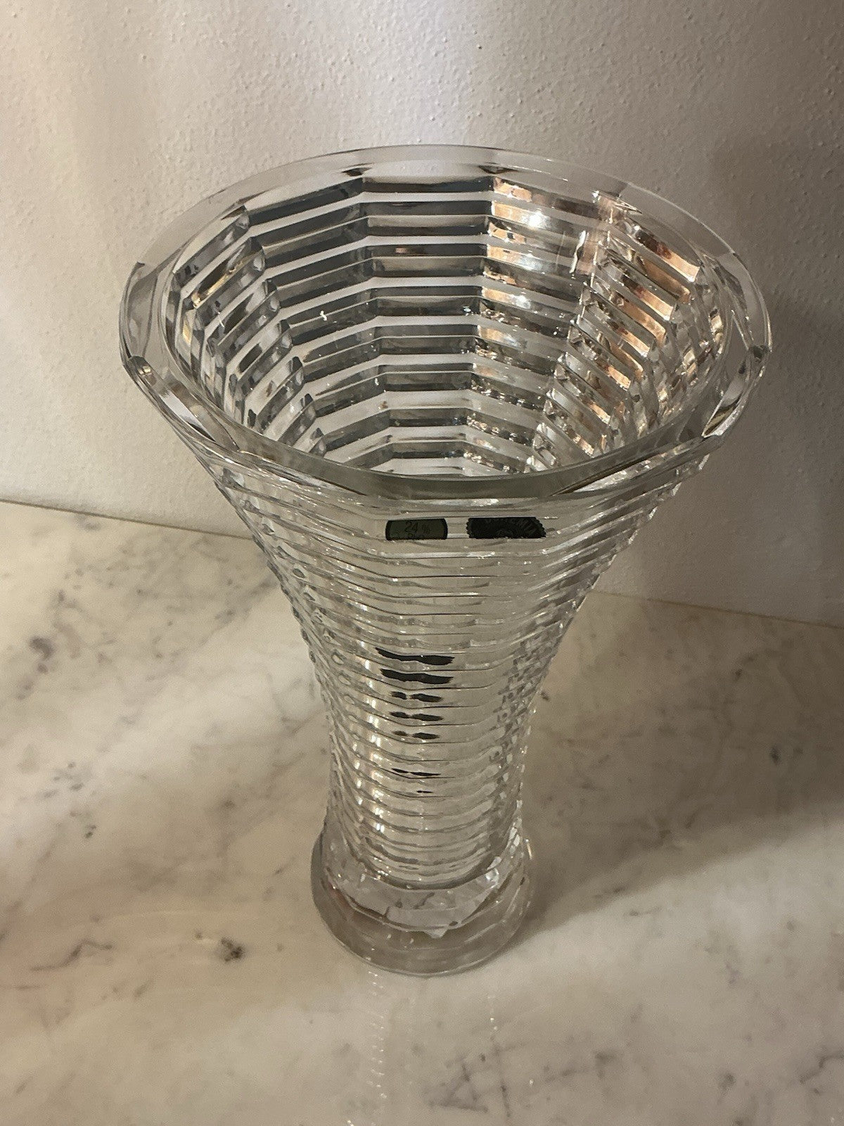 BOHEMIA CRYSTAL BLADE VASE 10”