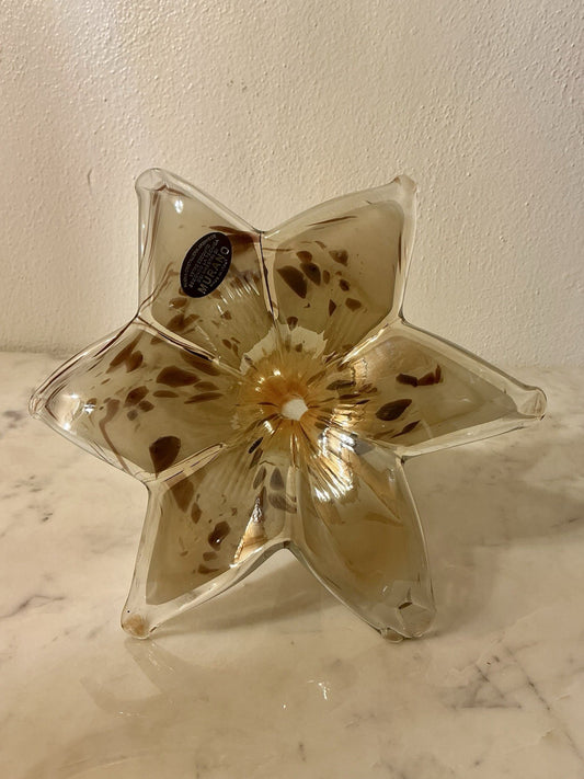 This Is A Murano-style Art Glass Flower Made In Italy. Beautiful