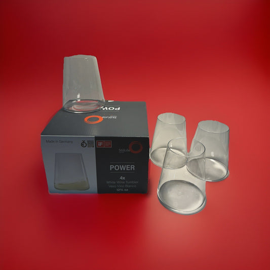 Stolzle Lausitz Power White Wine Tumblers set of 4 Made In Germany