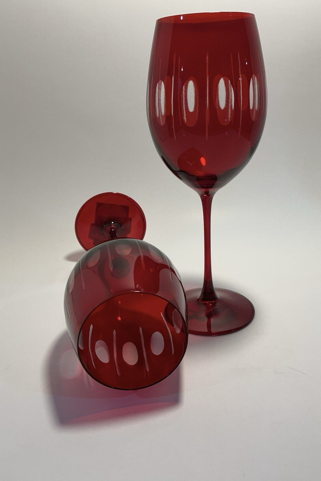 Set of 2 Wine Glasses, Italo Red