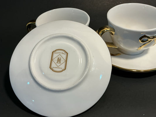 Yedi Houseware Coquette Gold Bow espresso set of 2