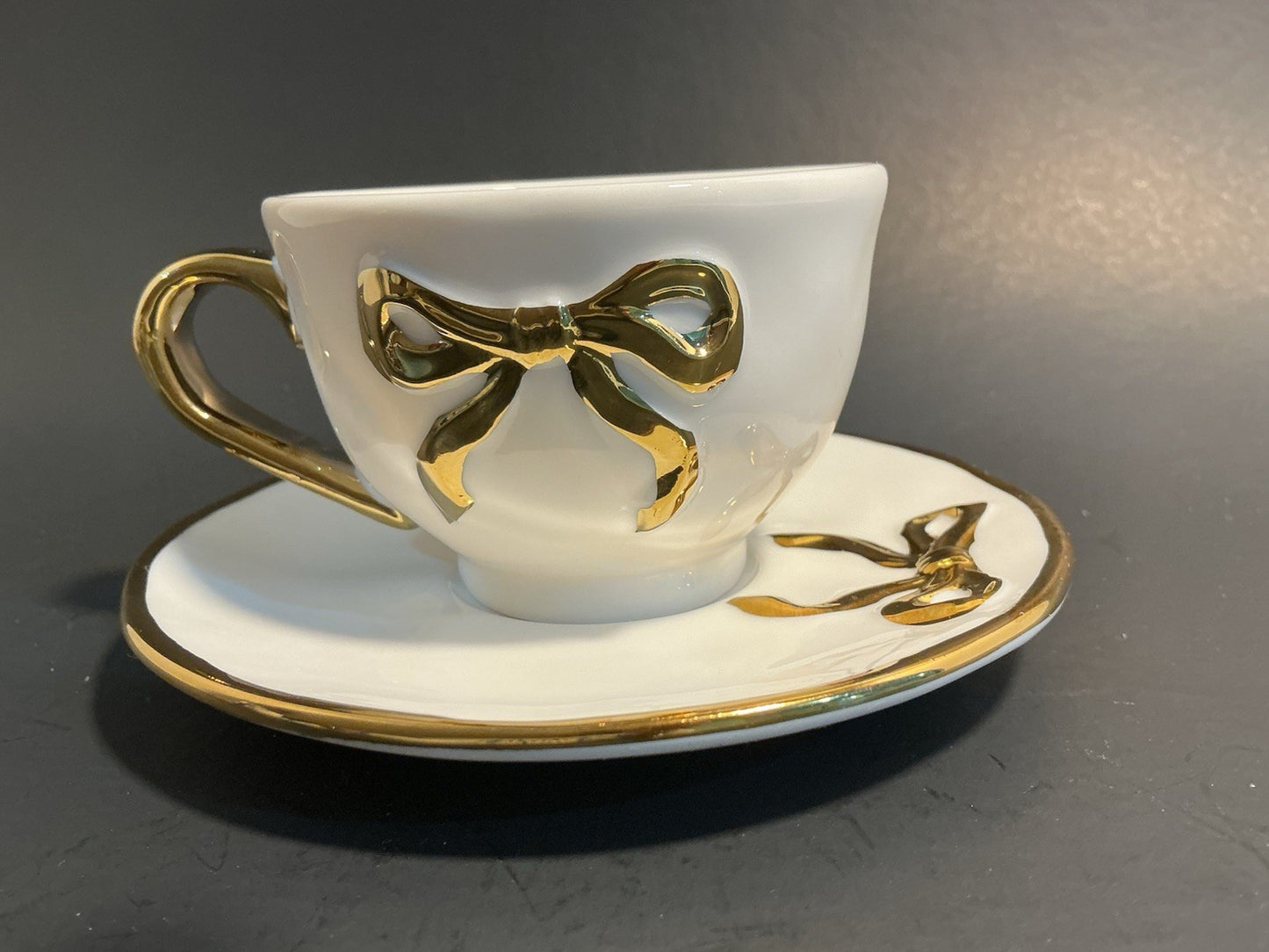 Yedi Houseware Coquette Gold Bow espresso set of 2