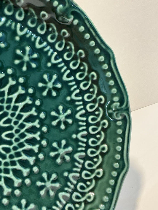 Potter’s Studio Green Holiday Dinner Plate 10 Inches