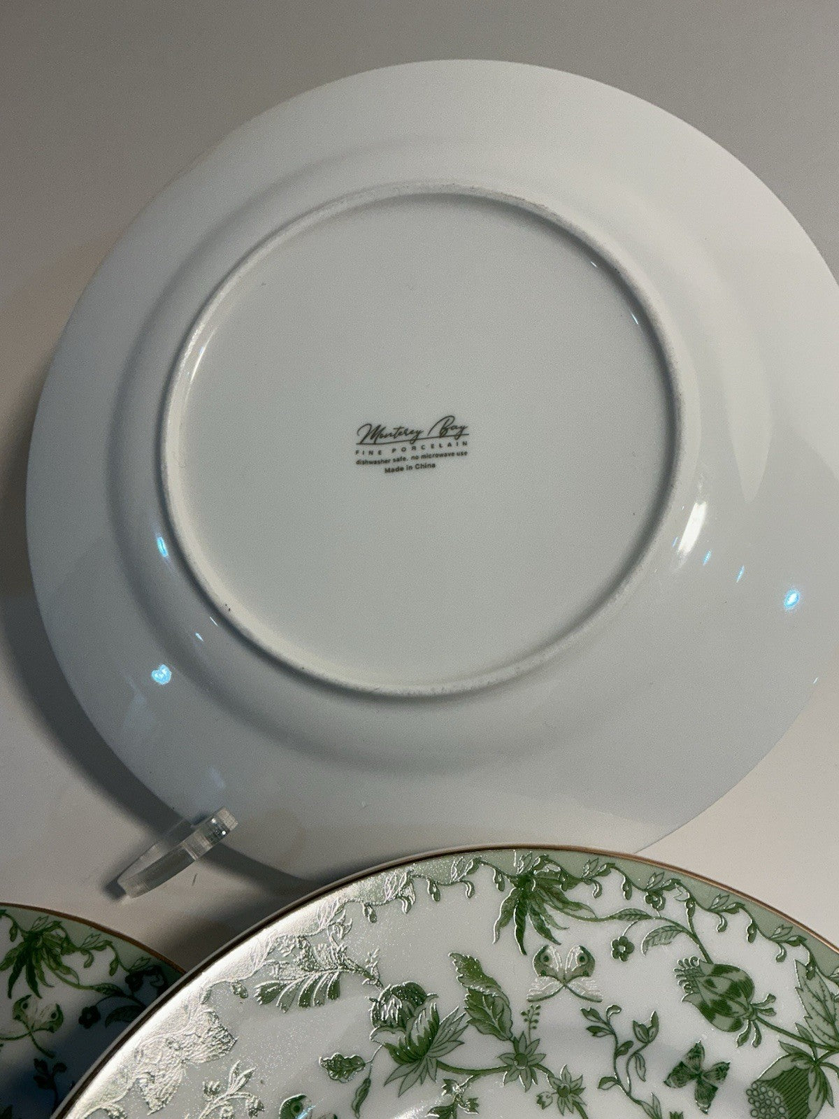 Monterey Bay Green Garden Floral and vine design Salad Plate Set Of 3
