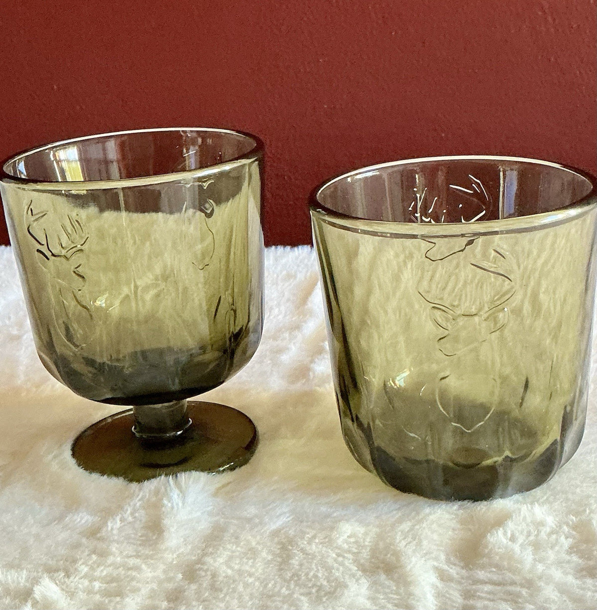 La Rochère Deer Head Whiskey Glass Tumblers Set of 2, 10.48 oz