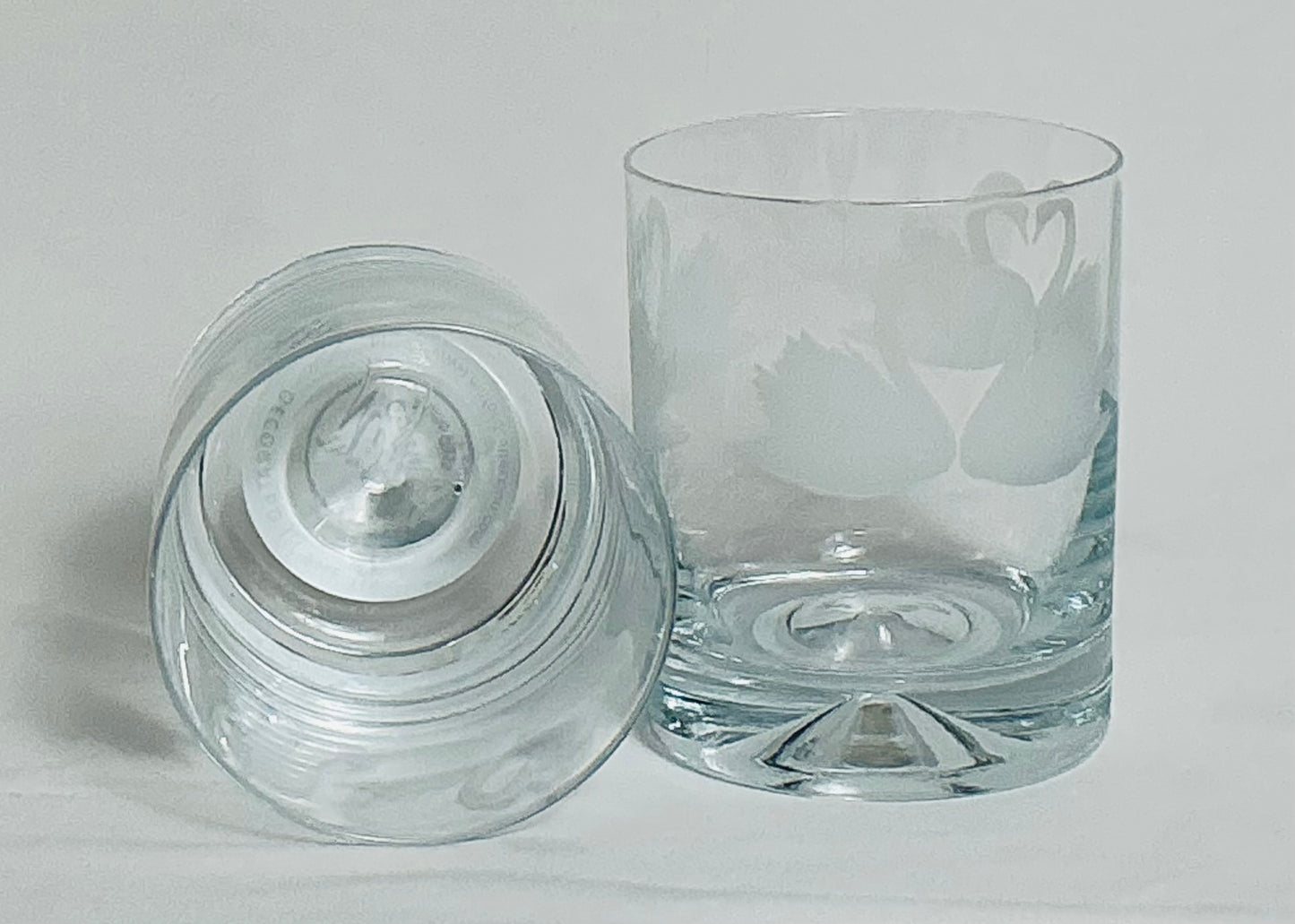 Milford Collection SWAN set of 2 Whiskey Tumbler Elegance, Made in England