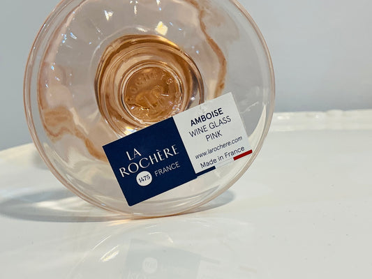 La rochère Amboise Pink Glass (Wine OR Water) available made in France vintage