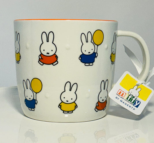 MIFFY by Magenta Orange interior w/ colorful bunny characters and balloons 18oz