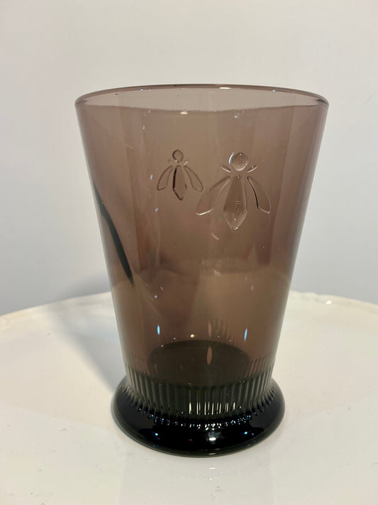 La rochère Bee Collection large Tumbler Aubergine Color, Made in France