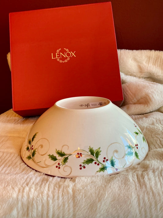 Lenox Holiday Large Serving Bowl - 10.25" - New In Original Box