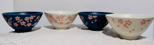 Jewel Sakura Cherry Blossom Ceramic Bowl & Tea Cup Set | Made in Japan