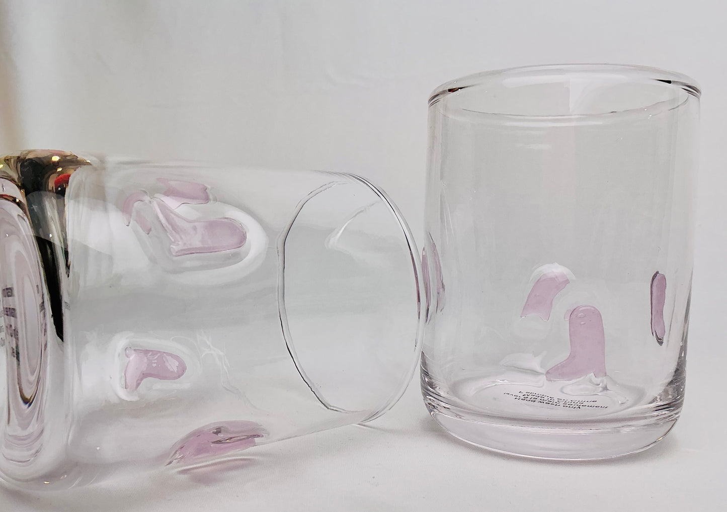 Anthropologie Dupe Set of 2 Pink Boot Icon Glass , trendy and Cute for cowboys Decor lovers