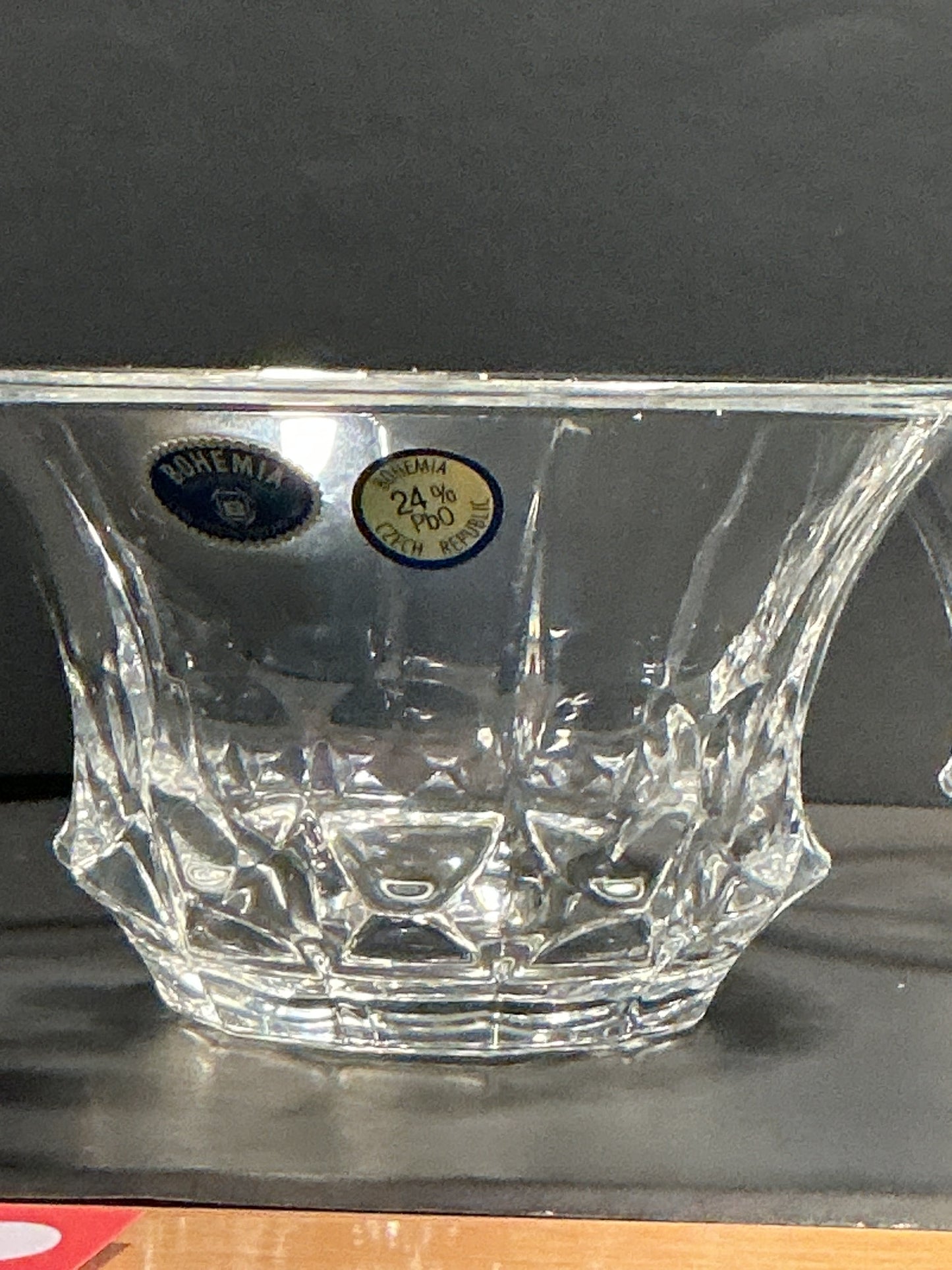Bohemia 24 lead Crystal bowls set of 2 Crafted in the Czech Republic, Vintage from the Diamond collection.
