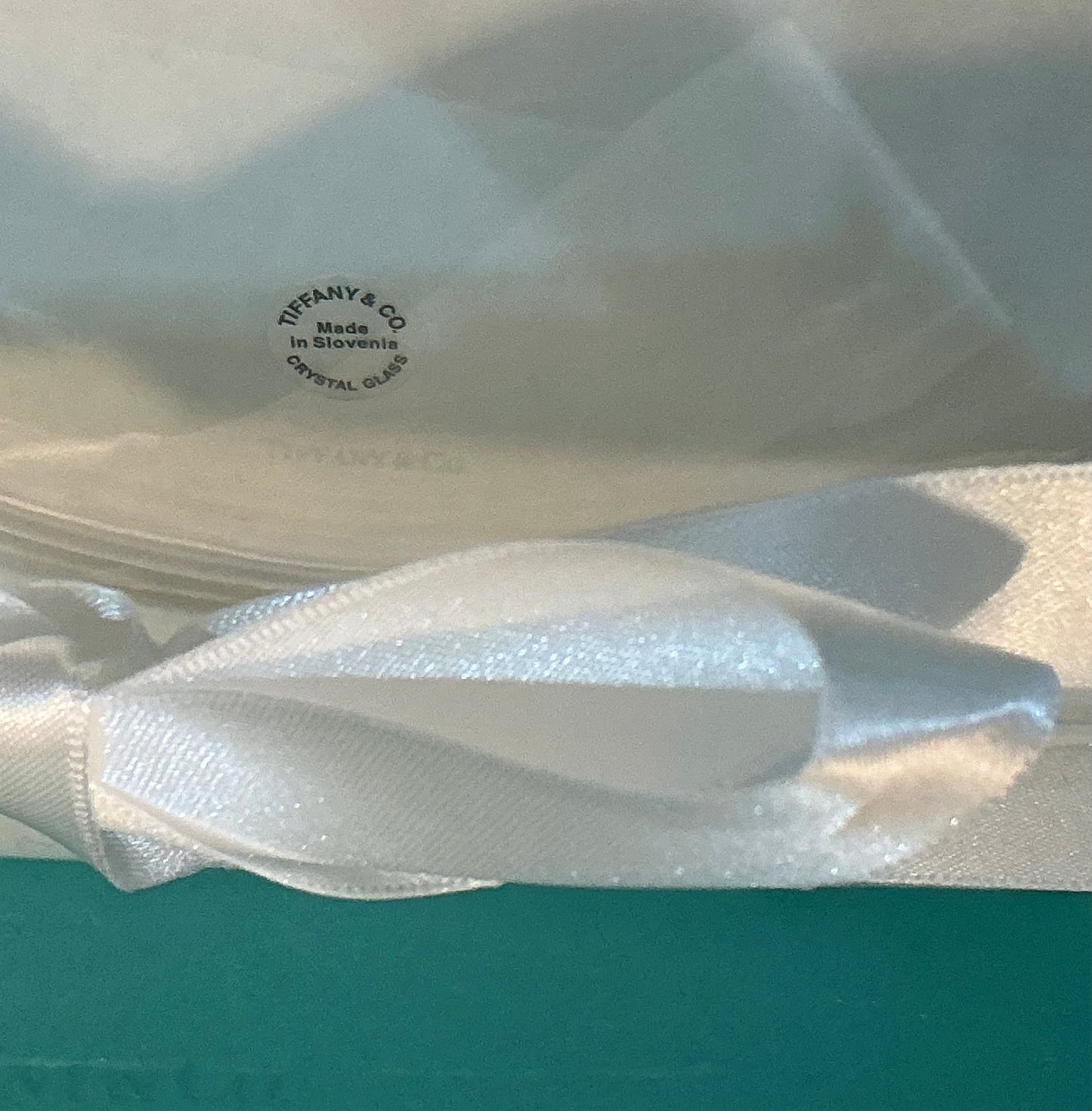 Tiffany & Co. Authentic 8” Round Crystal Platter with Lip-Clear Lead Crystal- Gift Ready
