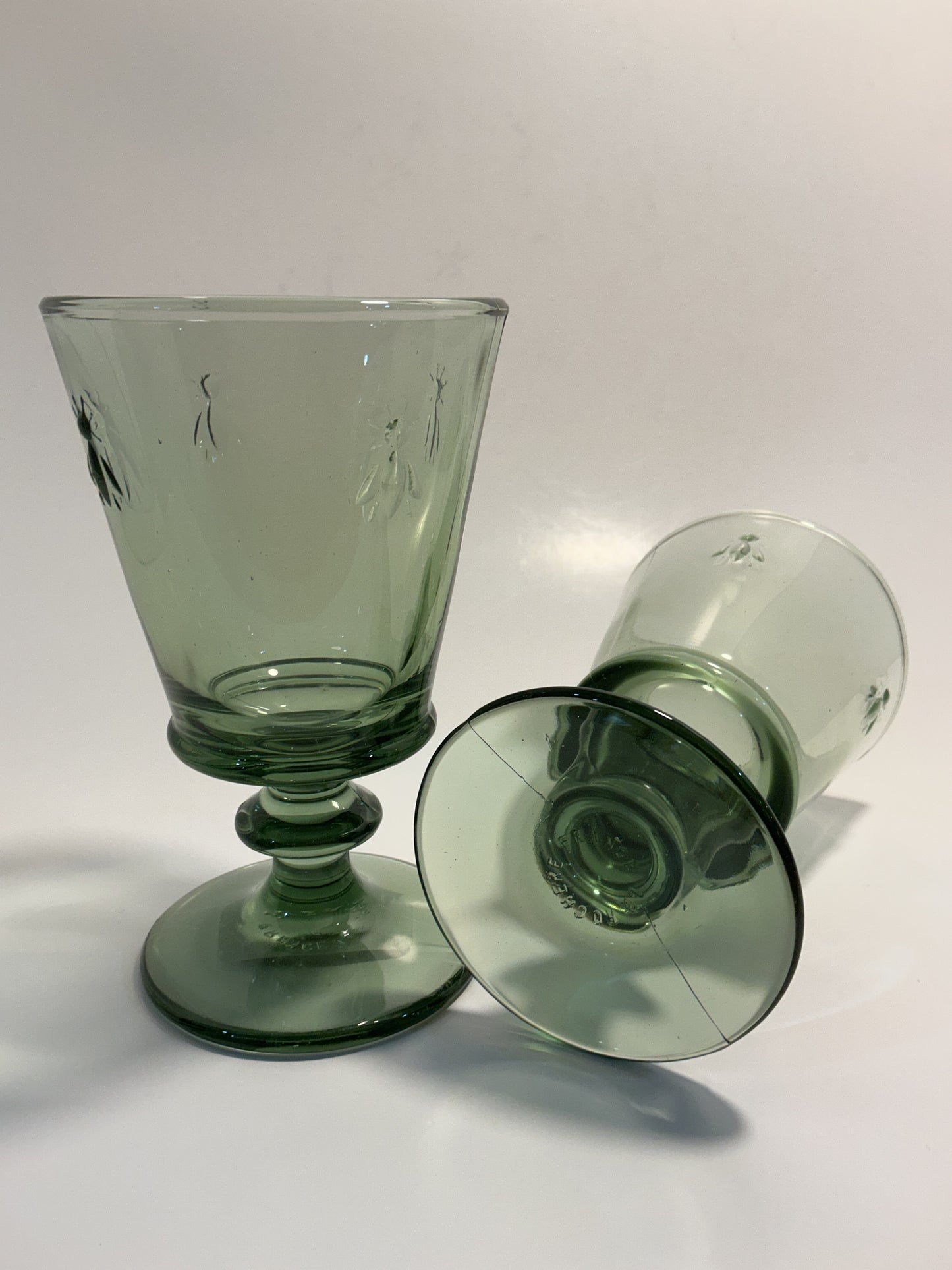 La Rochère wine glasses Bee Collection green Set of 2