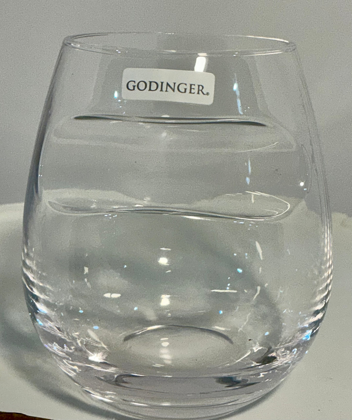Godinger Handmade Crystal Stemless Cigar Tumbler-12oz Whiskey Glass w/ Built in Cigar Rest