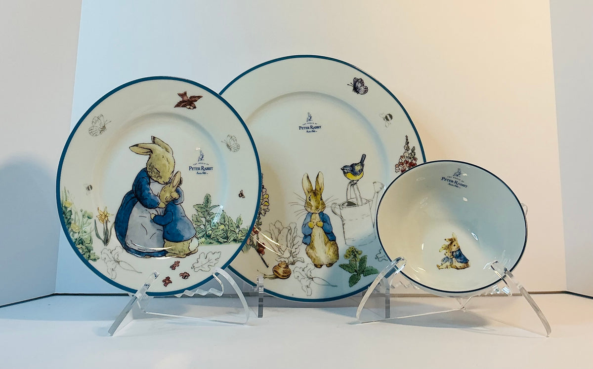 Beatrix Potter Peter Rabbit Zrike Dinnerware Set of 3 pcs for Easter Celebration