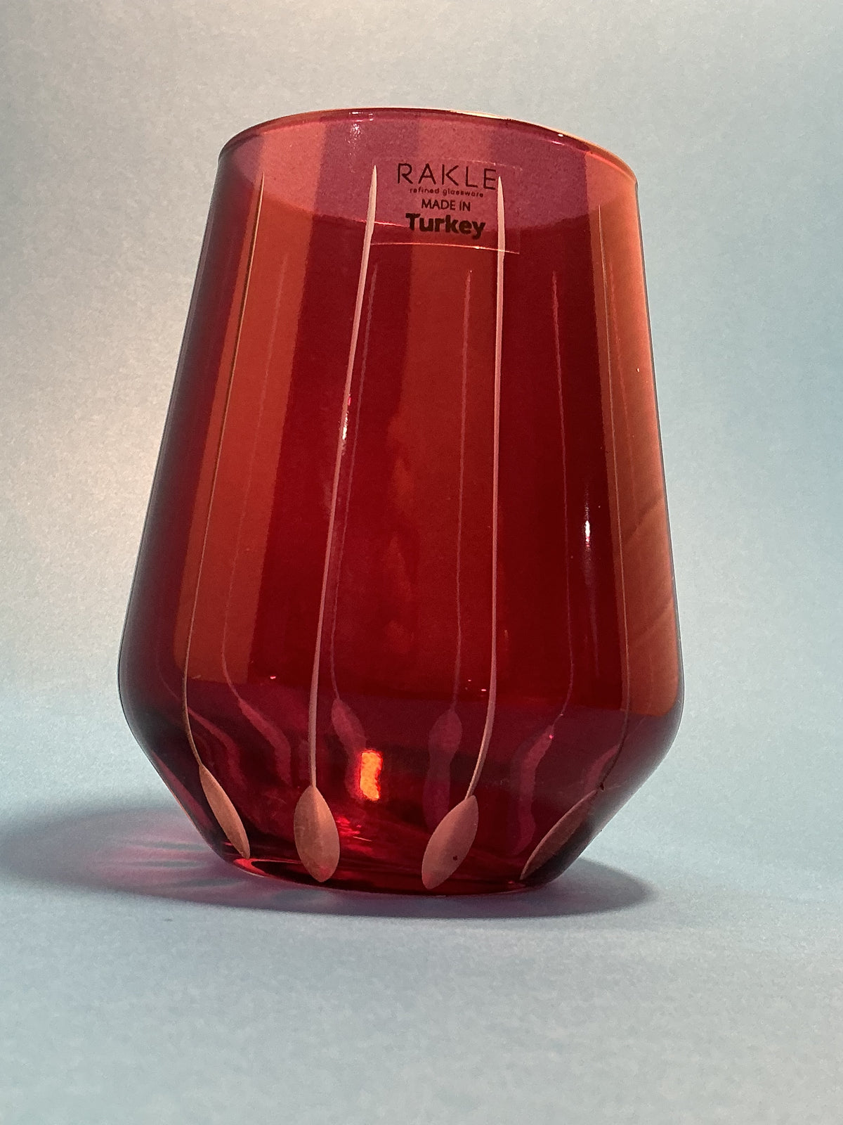 Rakle Tumbler Red with White Stripes 9.oz Set of 2