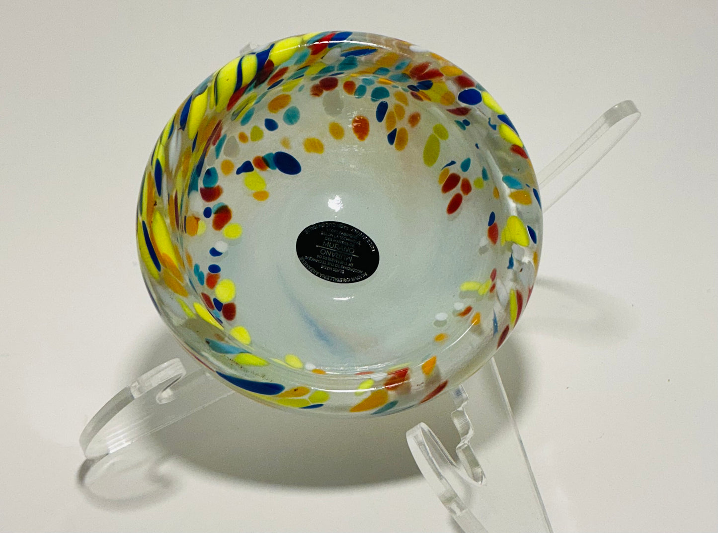MURANO Style Candy or Key Bowl Nuova Cristalleria Arzanese hand blown in Italy