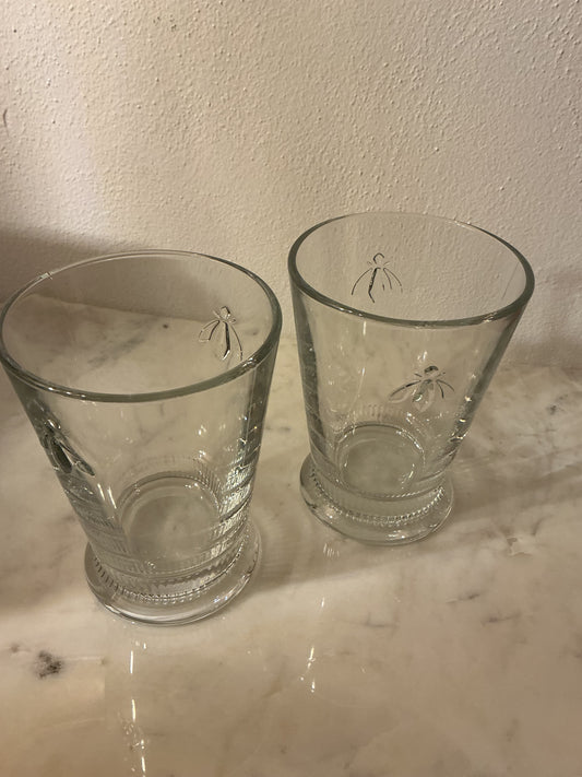 La Rochère Tumbler Bee Design Clear Glass