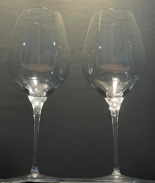 Stölzle Lausitz set of Two Bordeaux Wine Glasses 21 3/4oz H 10”, O4” Made in Germany