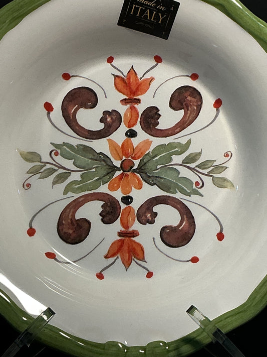 Ceramica Cuore Hand Painted Italian Ceramic Soup/Pasta Bowl 9”x2”