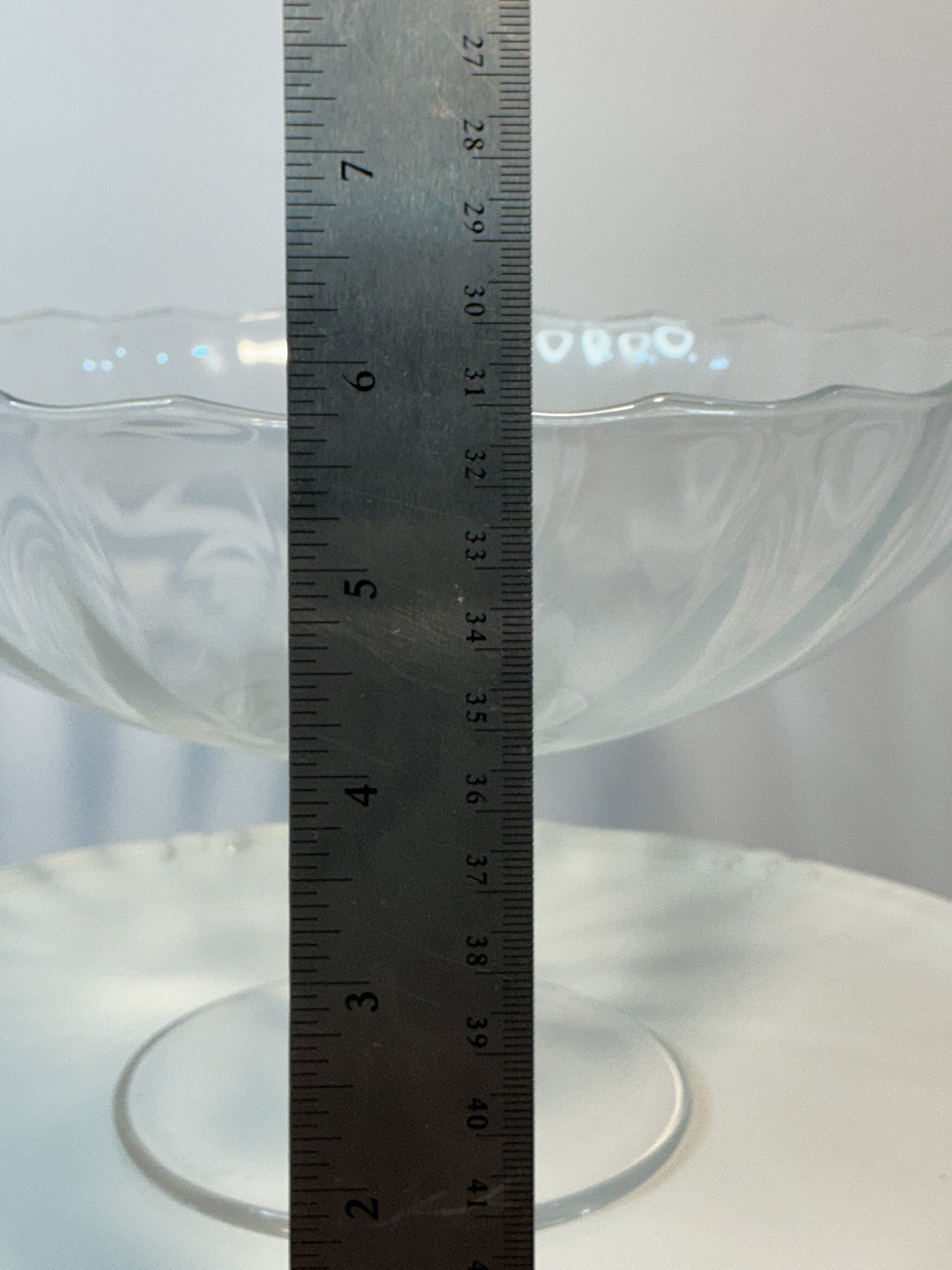 Krosno Hand blown Centerpiece Bowl, 9”x6” Made in Poland