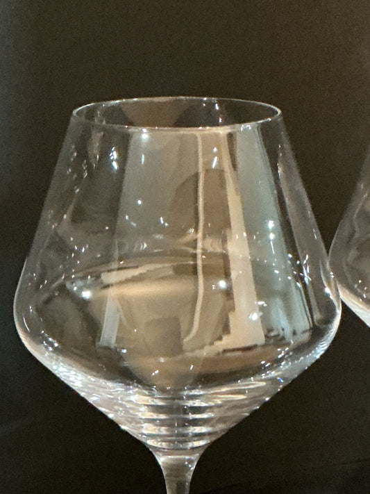 Stölzle Lausitz set of Two Burgundy Wine Glasses 18 1/2oz H 8 1/2 O 4 1/4” Made in Germany