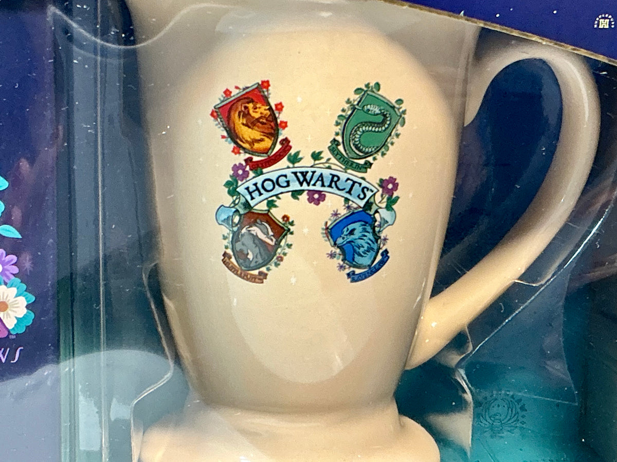 Harry Potter Hogwarts Crest & Deathly Hallows Mug Set w/Herbal Tea