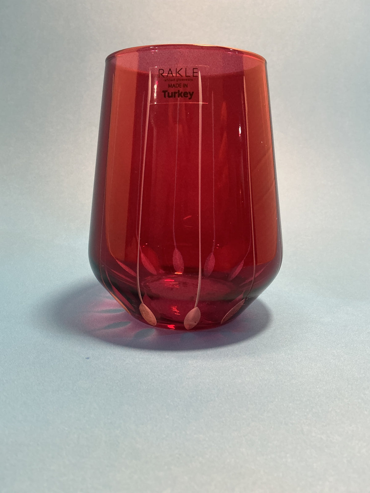 Rakle Tumbler Red with White Stripes 9.oz Set of 2