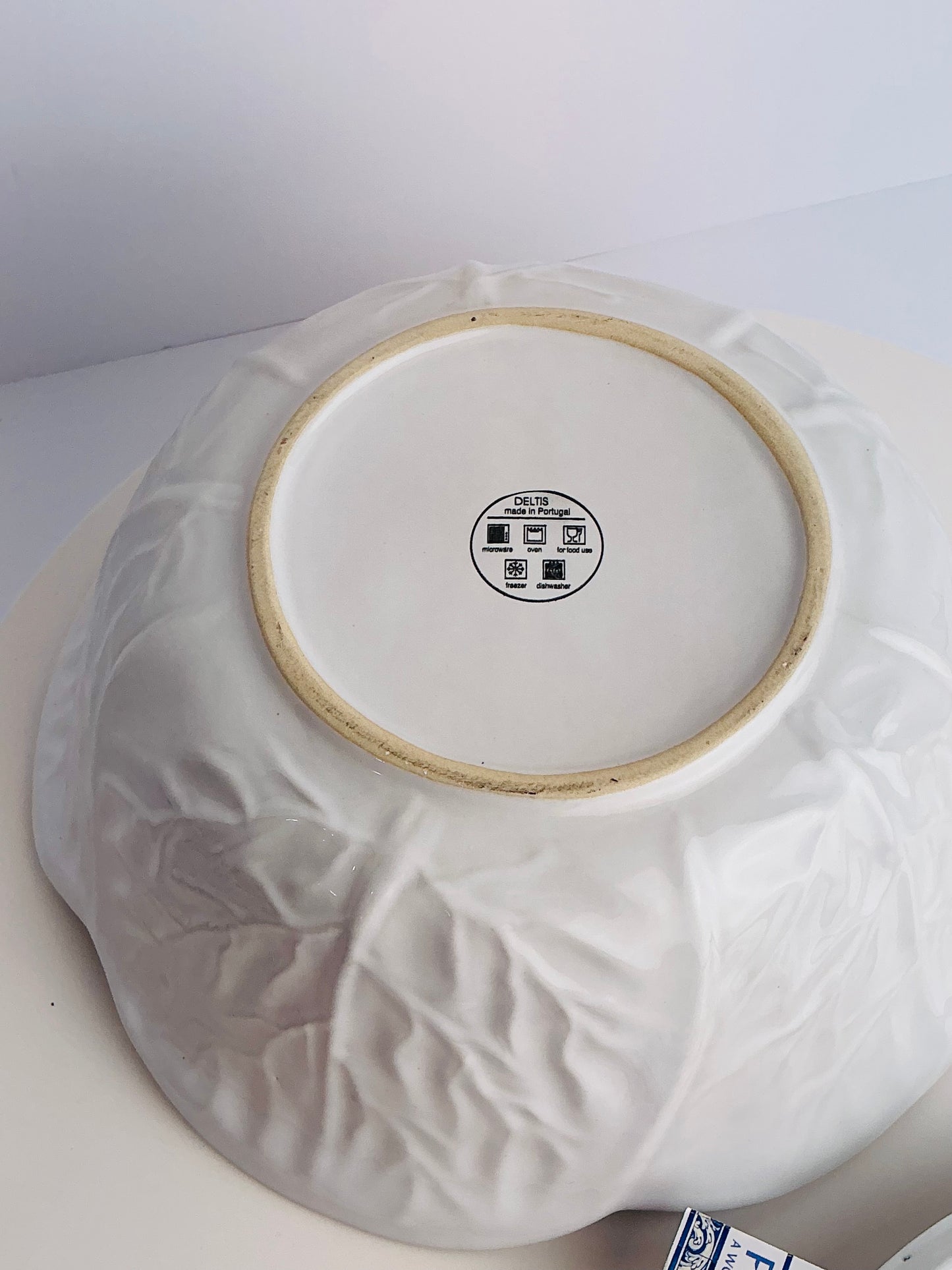 Deltis Portugal World Traveler Collection Cabbage Leaf Ceramic Soup Tureen with Lid