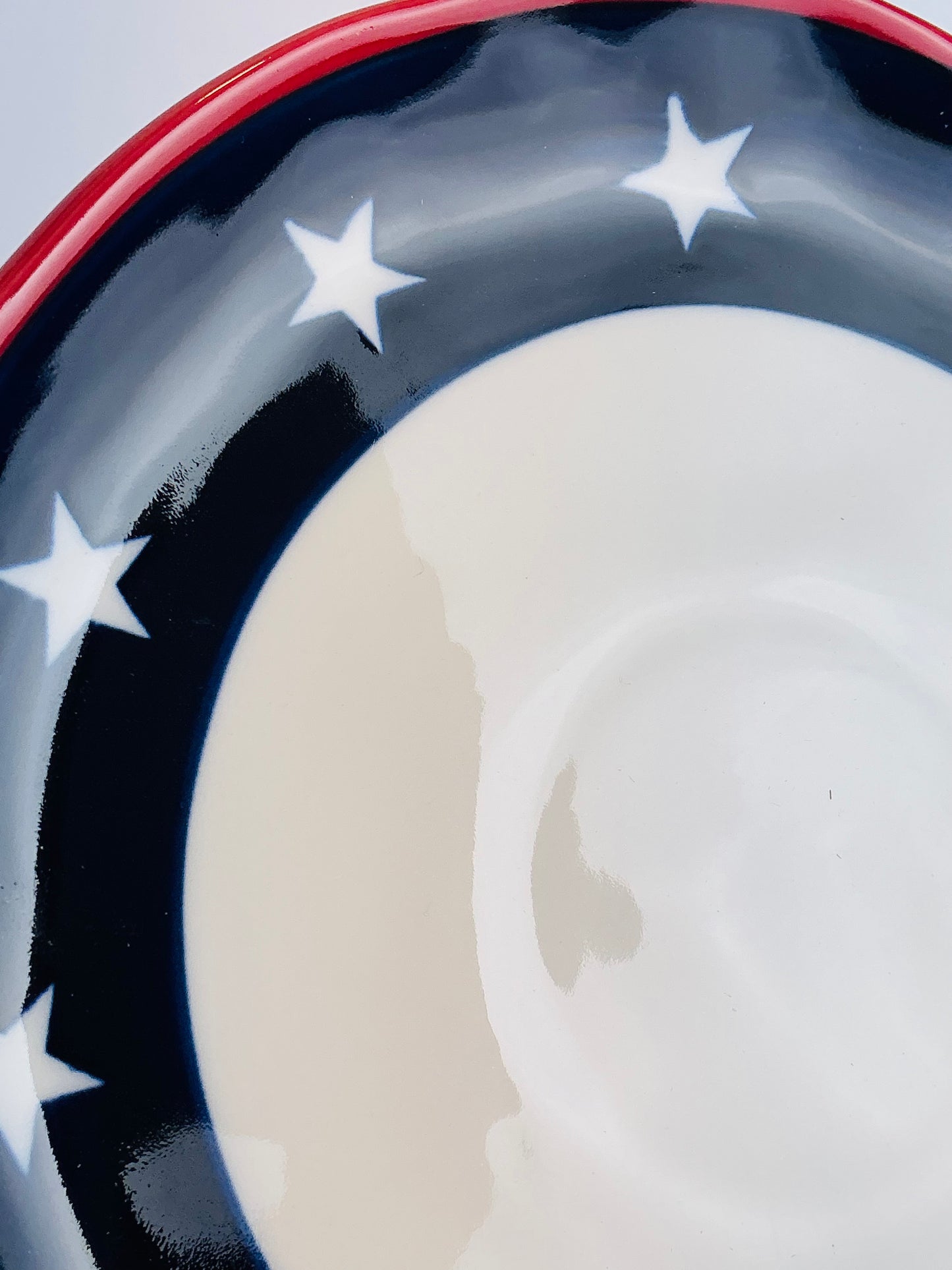 Yedi Houseware Americana Stars Ceramic Dinnerware – Plate & Bowl Collection