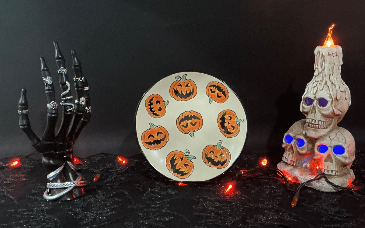 Eli + Ana Halloween Ceramic Plate 8.5" | Choose Your Style