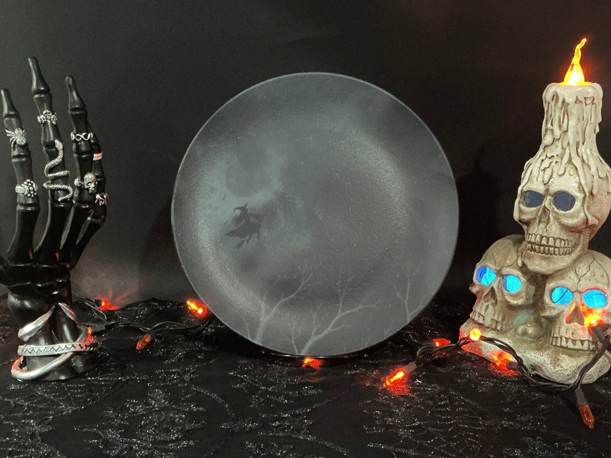 Mesa Brasil Halloween Witch Moon Matte Black Dinnerware | Choose Your Style