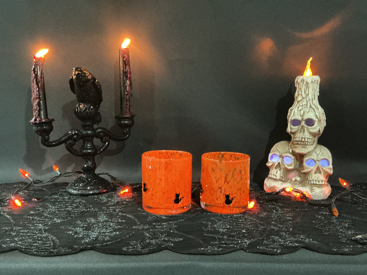 Halloween Glass Tumblers Set of 2 | Choose Your Style