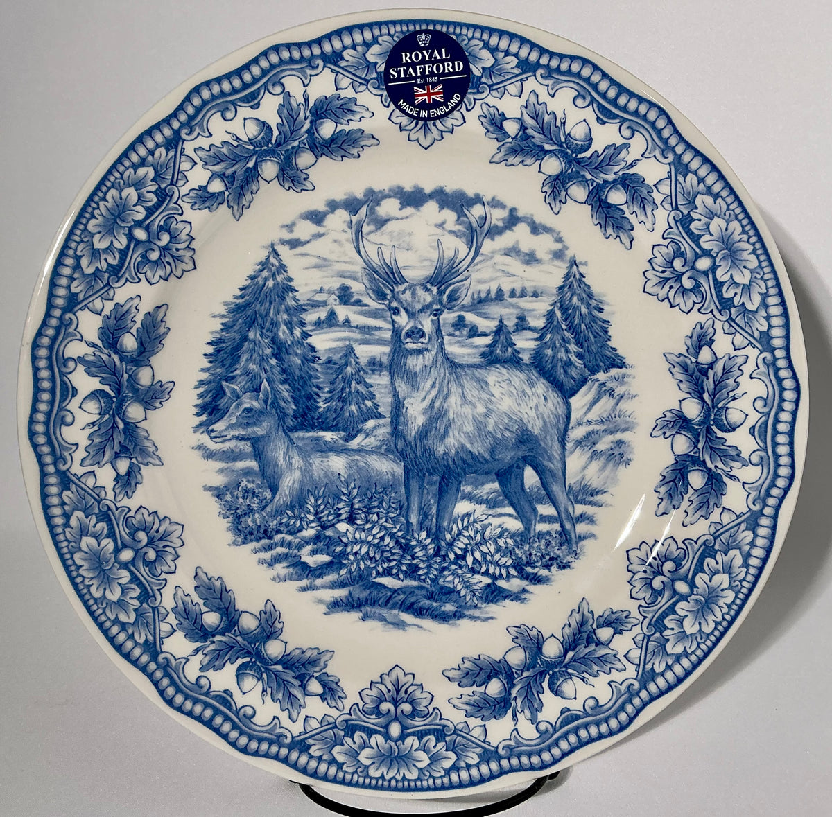 Royal Stafford Blue Thanksgiving Dinner Plate 10¾" – Choose Your Design – Made in England