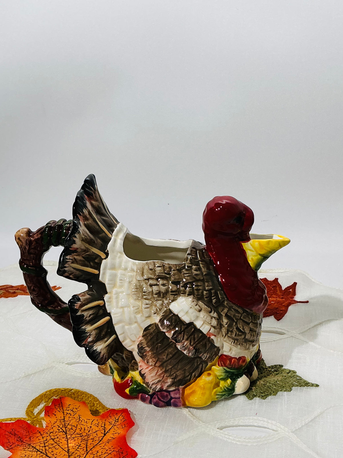 Turkey-themed Heritage Harvest holiday tableware
