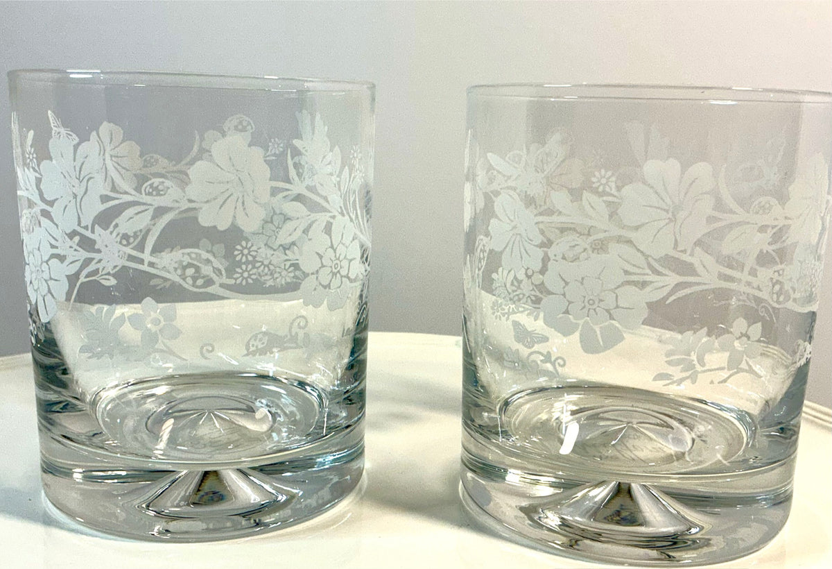Milford Collection LADYBIRD Set of 2 Whisky Tumbler Elegance Made in England