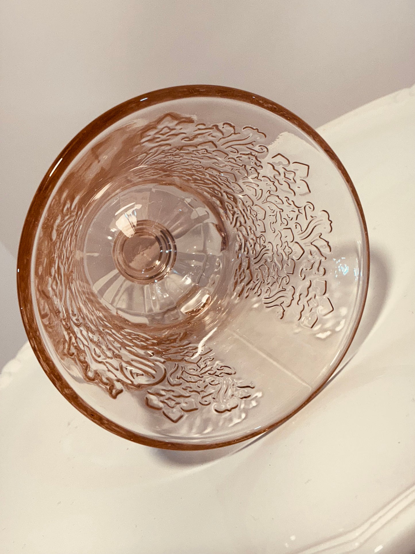 La rochère Amboise Pink Glass (Wine OR Water) available made in France vintage
