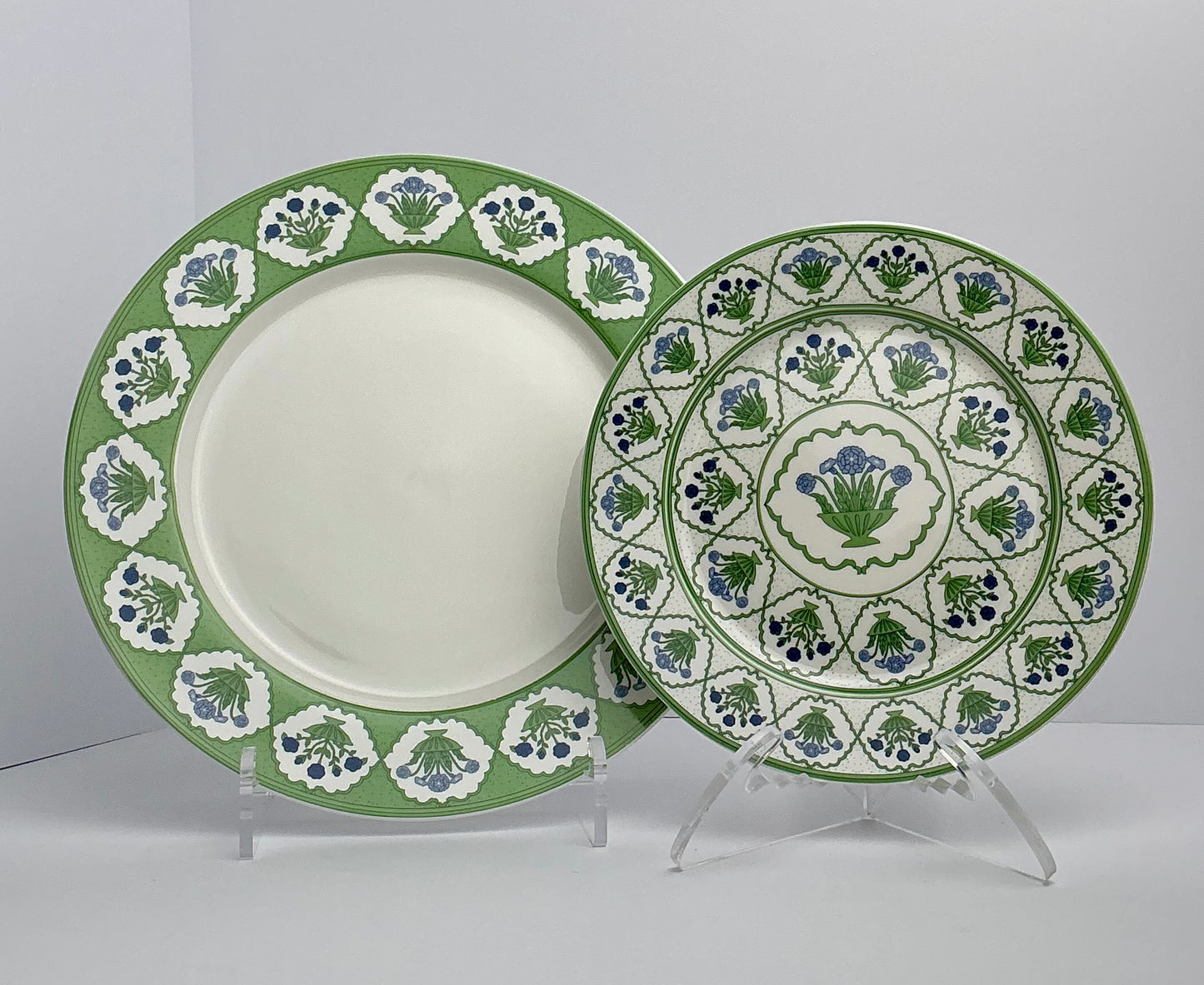Grace’s Teaware Ceramic Plate Set / Dinner & Salad Plates / Blue Floral OR Green Design