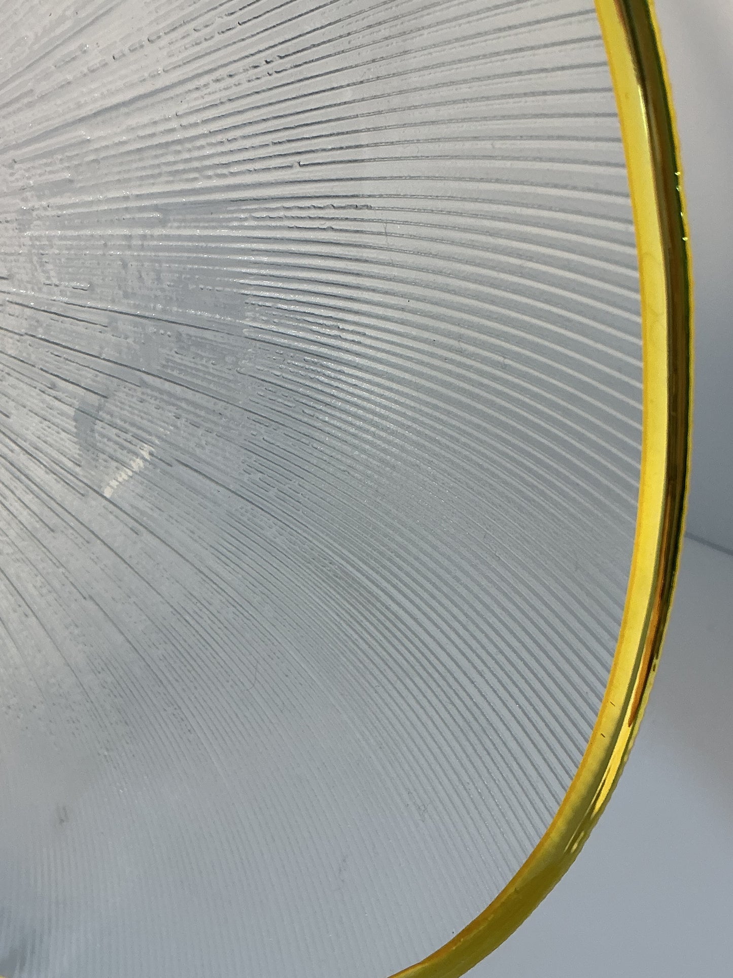Clear Textured Glass Charger Plate w/ Gold Rim 13” multi use, make a perfect gift