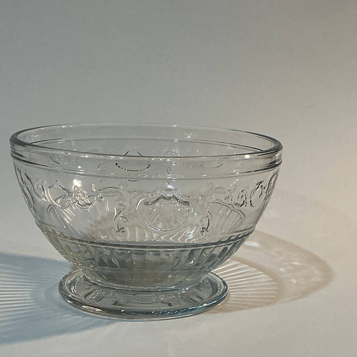 La Rochère Versailles baroque design clear bowl 20oz made in France inspired by the Palace of Versailles