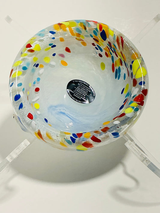 MURANO Style Candy or Key Bowl Nuova Cristalleria Arzanese hand blown in Italy