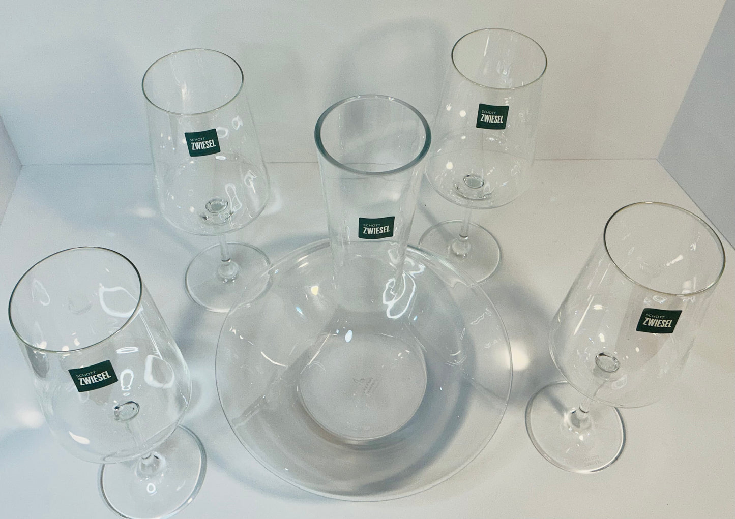 Scott Zwiesel Pure/Tour  5 pcs Wine Set: Decanter & 4 Tritan Crystal Glasses. Made in Germany