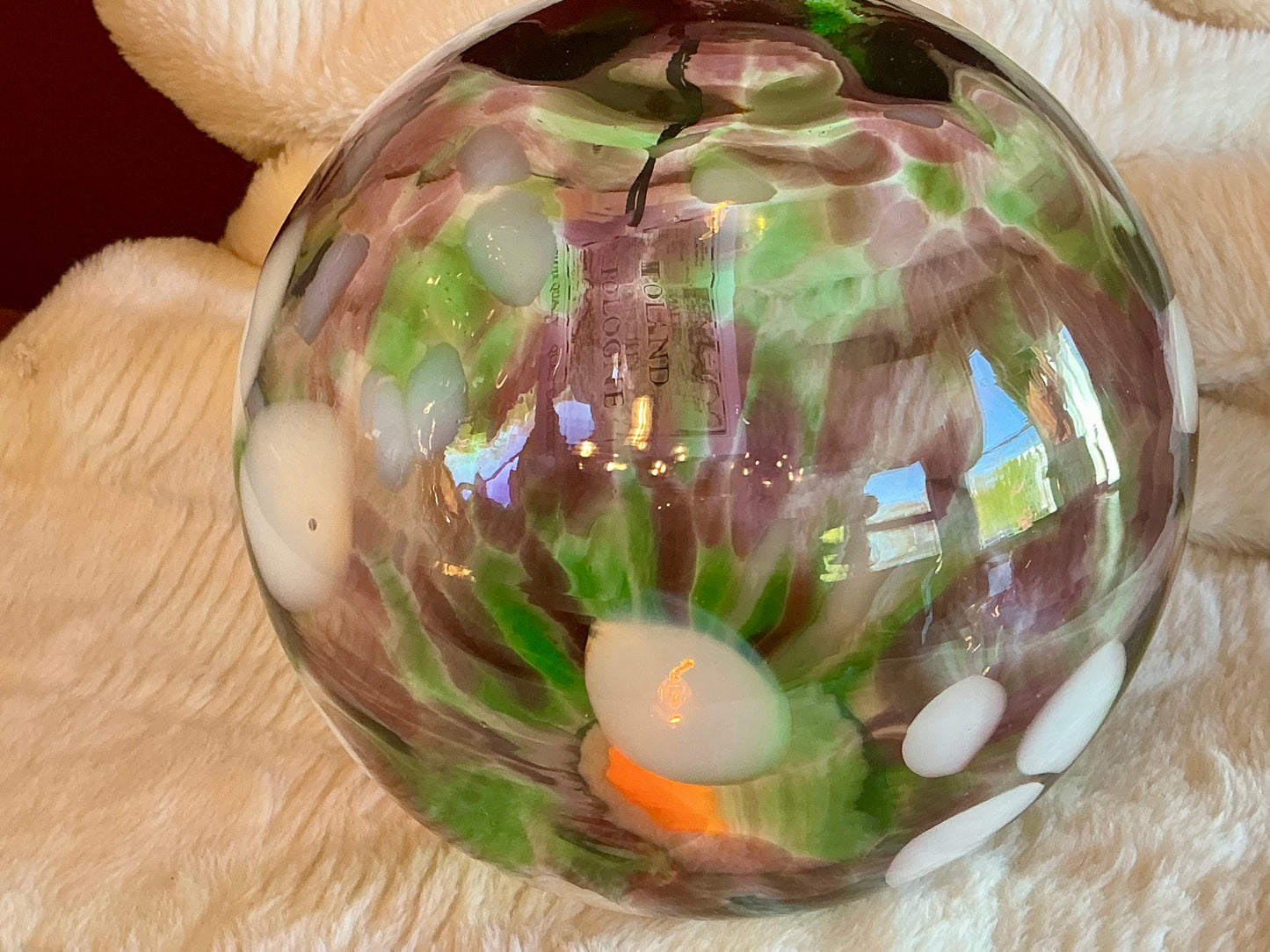 Zorza Handmade Glass Mouth Blown and Decorated 7” Polish Craftsmanship